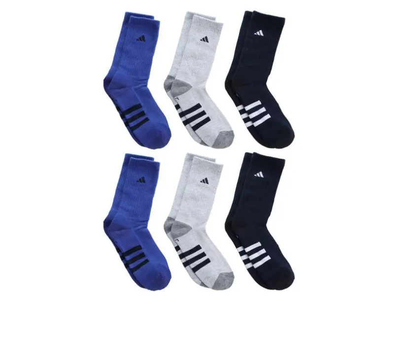 Adidas 6 Pack Athletic Cushioned Crew Socks