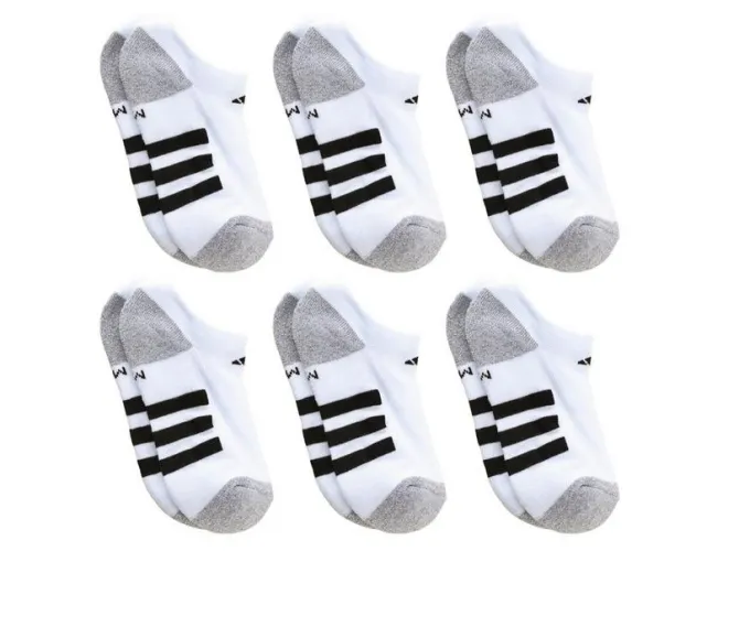 Adidas 6 Pack Cushioned No Show 2 Socks