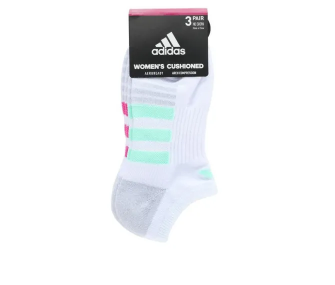Adidas 3 Pack Cushion 3.0 No Show Socks