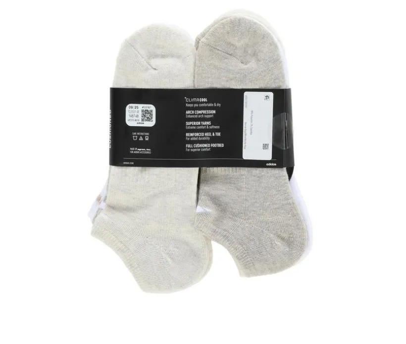 Adidas 6 Pack Women's Cushioned No Show Socks