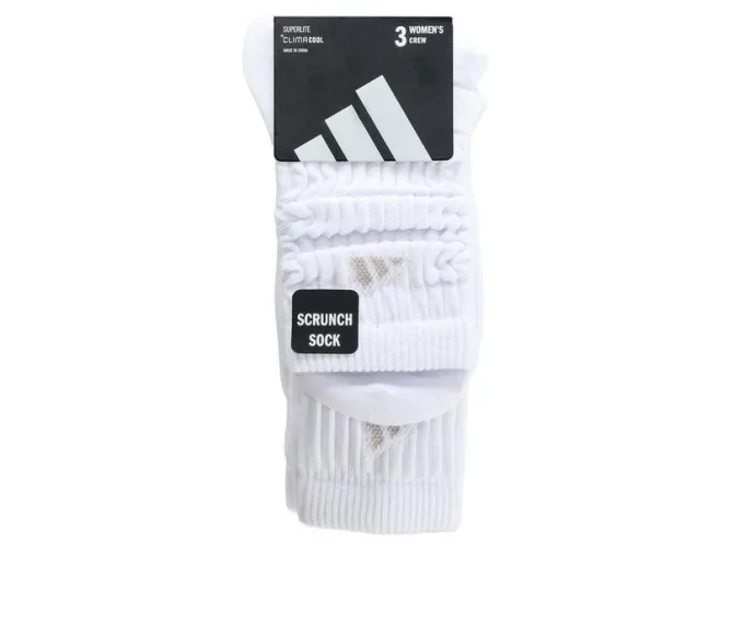 Adidas 3 Pack Womens Scrunched Crew Socks