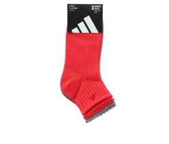Adidas 3 Pack Womens Sport Fashion Ruffle Quarter Socks