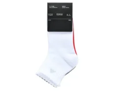 Adidas 3 Pack Womens Sport Fashion Ruffle Quarter Socks
