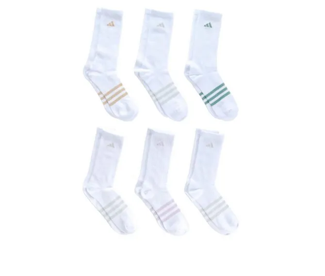 Adidas 6 Pack Womens Superlite Crew Socks