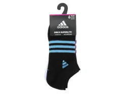 Adidas 6 Pair Girls Superlite No Show Socks