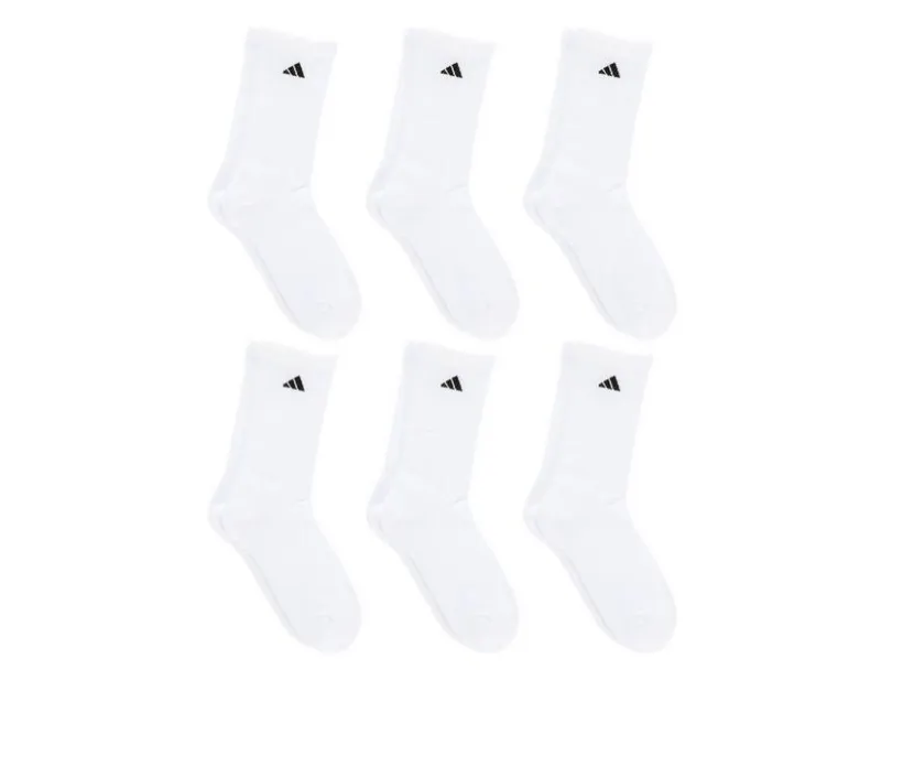 Adidas 6 Pair Men's Cushioned Crew Socks