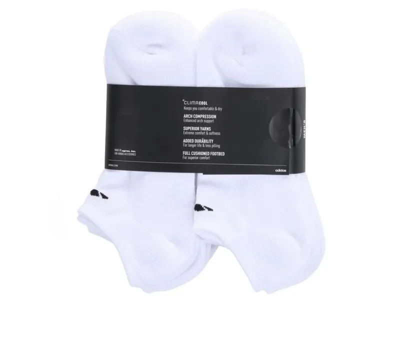 Adidas 6 Pair Men's Cushioned No Show Socks
