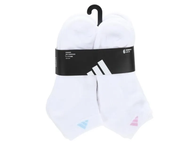Adidas 6 Pair Women's Cushion Low Cut Socks