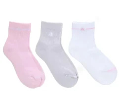 Adidas 3pr Womens Cush Sport Quarter Socks