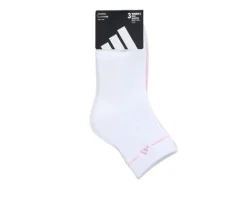 Adidas 3pr Womens Cush Sport Quarter Socks