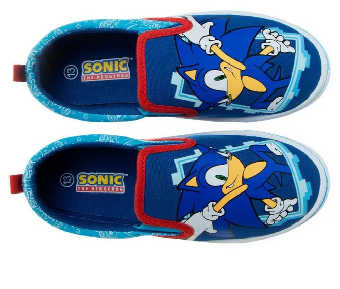 Boys' Nickelodeon Little Kid & Big Kid Sonic Slip-On Sneakers