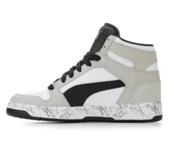 Boys' Puma Big Kid Rebound Lay Up Mid Marble Basketball Sneakers