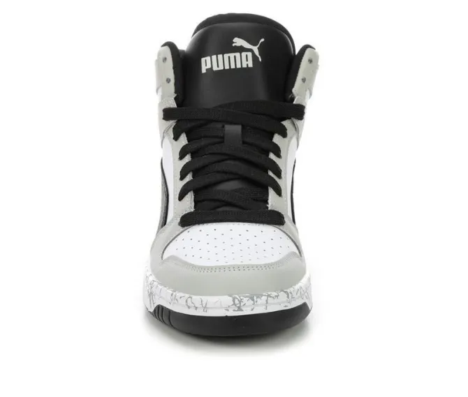 Boys' Puma Big Kid Rebound Lay Up Mid Marble Basketball Sneakers