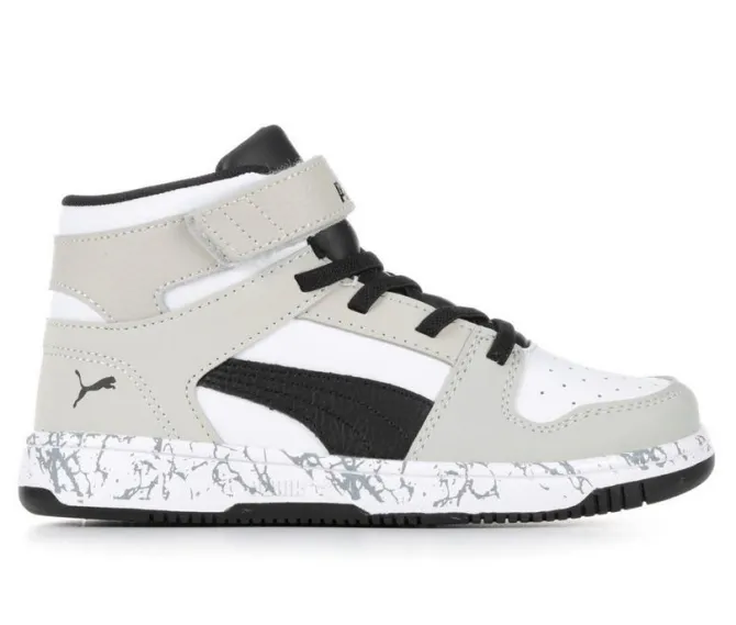 Boys' Puma Little Kid & Big Kid Rebound Layup Mid Marble Sneakers