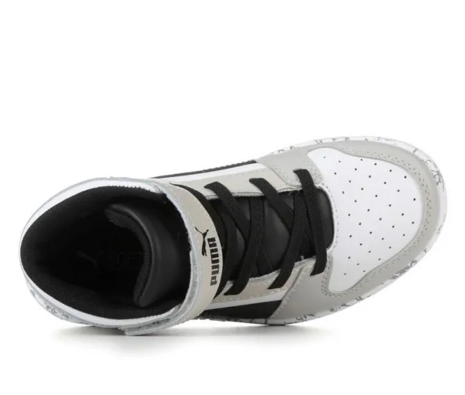 Boys' Puma Little Kid & Big Kid Rebound Layup Mid Marble Sneakers