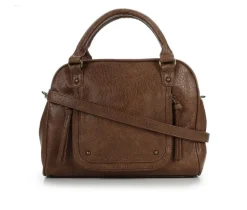 Bueno Of California Buffalo Satchel Handbag