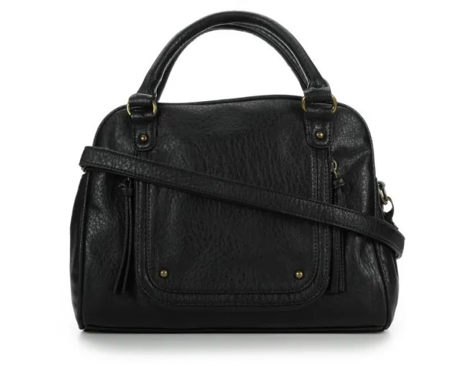 Bueno Of California Buffalo Satchel Handbag