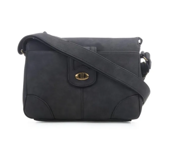 Bueno Of California Calf Turn Lock Handbag