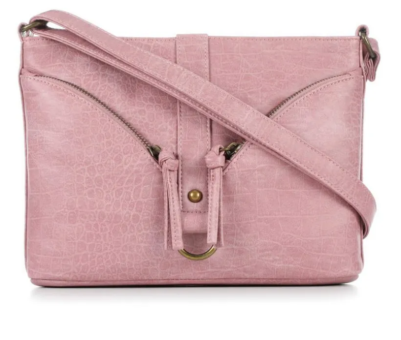 Bueno Of California Croc Washed Pocket Handbag