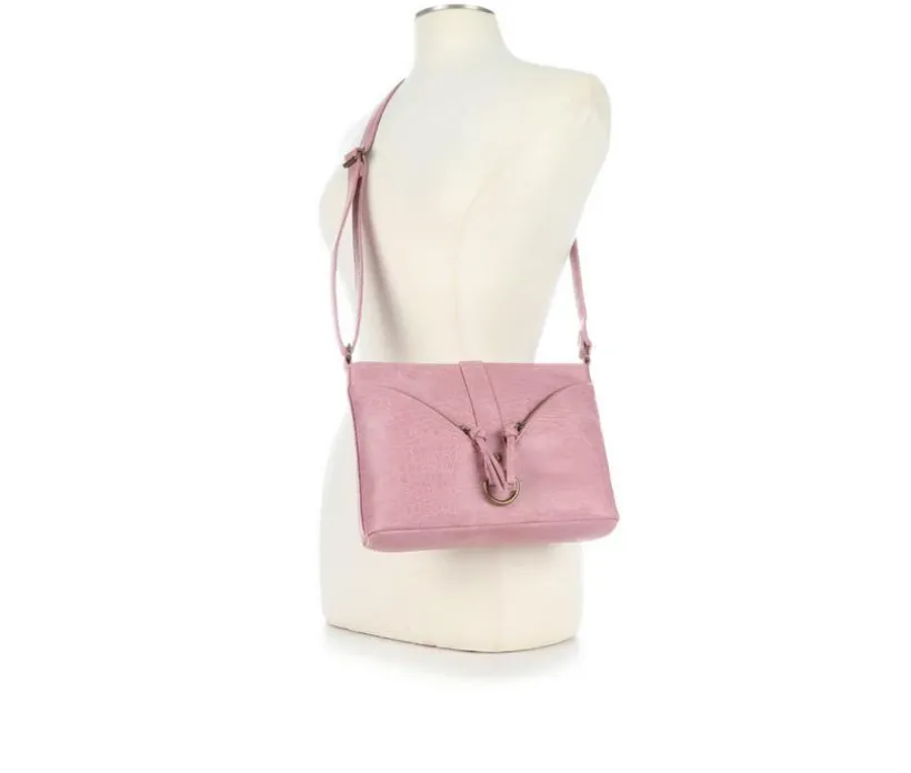 Bueno Of California Croc Washed Pocket Handbag