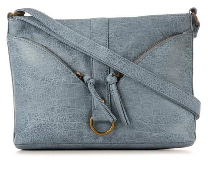 Bueno Of California Croc Washed Pocket Handbag