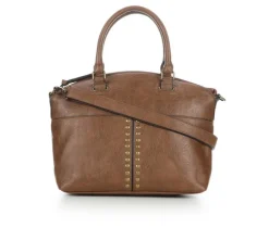 Bueno Of California Grainy Elk Satchel Handbag