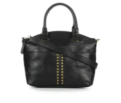 Bueno Of California Grainy Elk Satchel Handbag