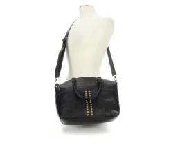 Bueno Of California Grainy Elk Satchel Handbag