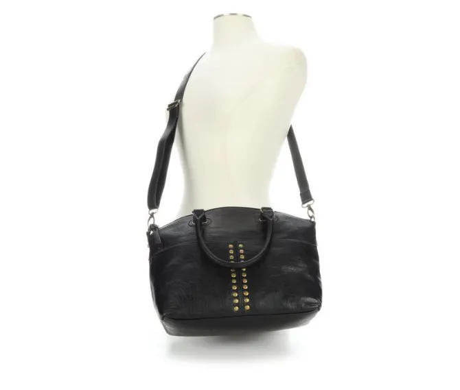 Bueno Of California Grainy Elk Satchel Handbag