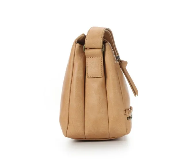 Bueno Of California PVC Dome Studs Crossbody Handbag
