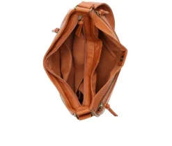 Bueno Of California Vintage Grain Washed Handbag
