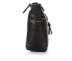 Bueno Of California Waxy Croc Washed Hobo Bag Handbag