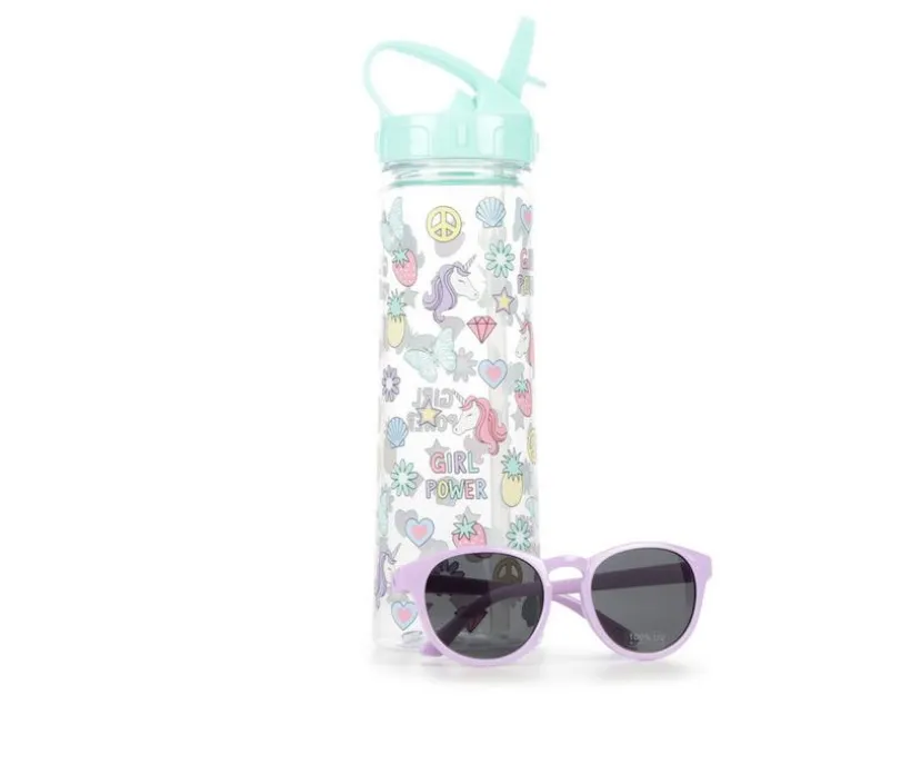 Capelli New York Water Bottle and Hair Accessories Set