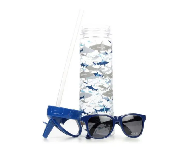 Capelli New York Water Bottle and Sunglasses Set