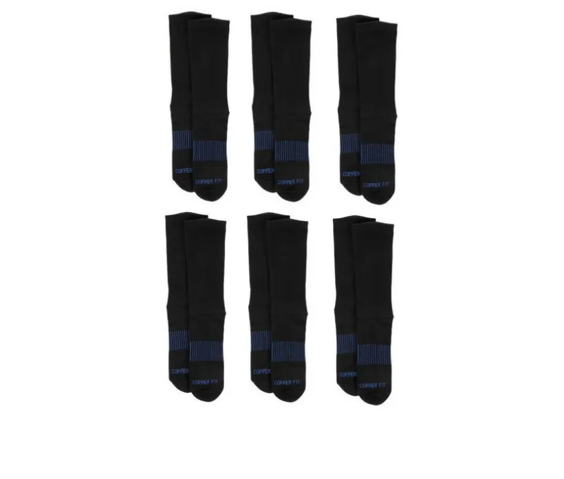 Copper Fit 6 Pack Men's Energy Crew Socks
