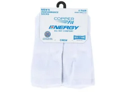 Copper Fit 6 Pack Men's Energy Crew Socks