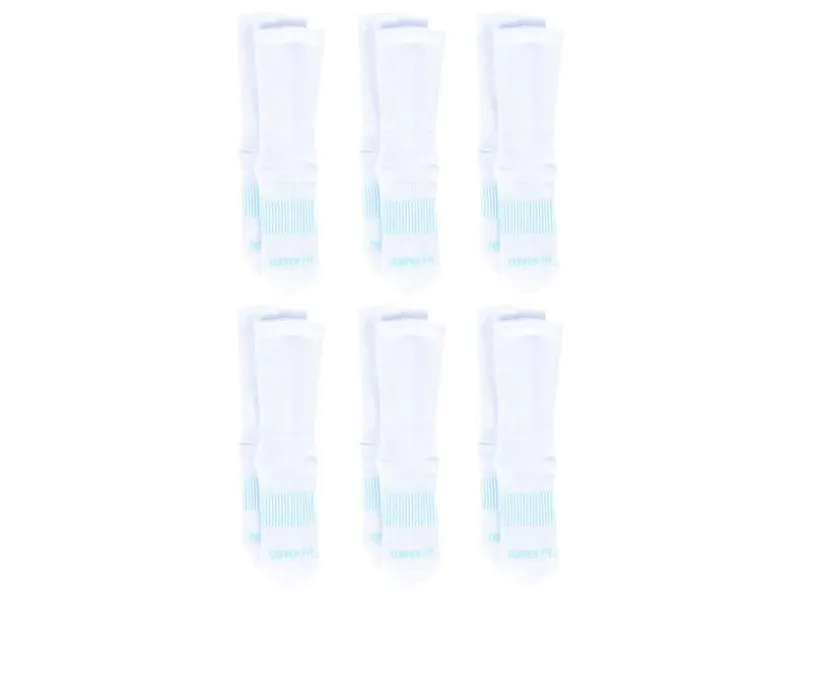 Copper Fit 6 Pack Women's Energy Crew Socks