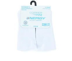 Copper Fit 6 Pack Women's Energy Crew Socks