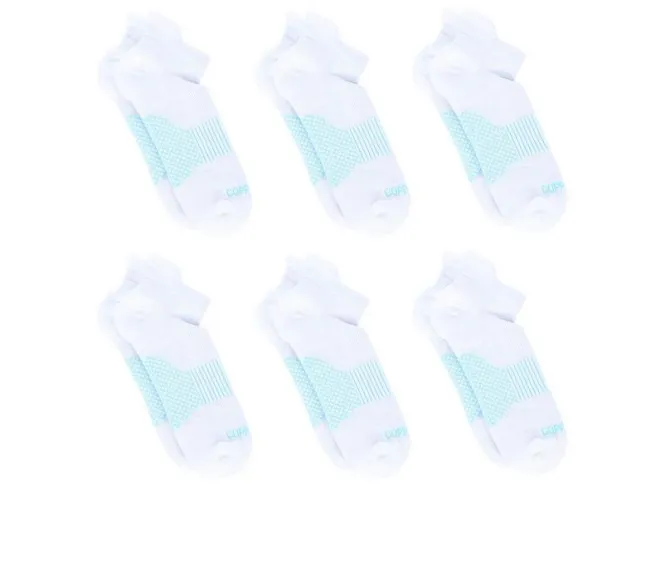 Copper Fit 6 Pack Women's Energy Low Cut Socks