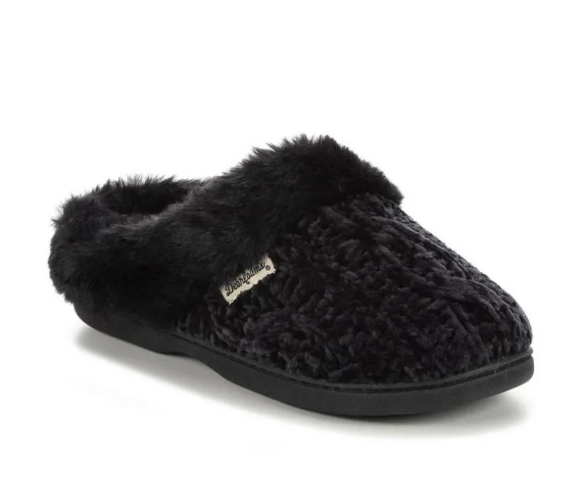 Dearfoams Cable Knit Chenille Slippers