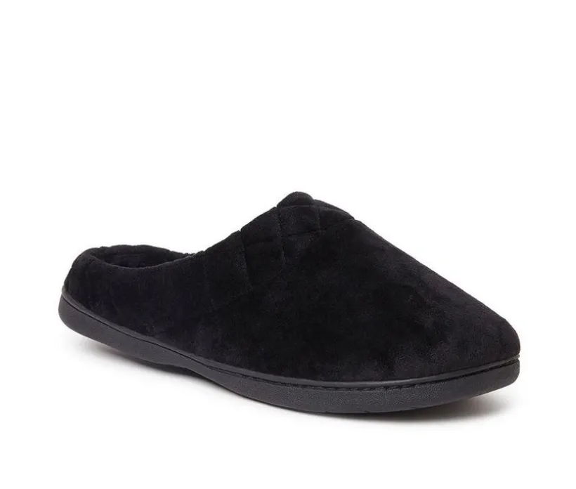 Dearfoams Darcy Velour Clog with Quilt Cuff Slippers