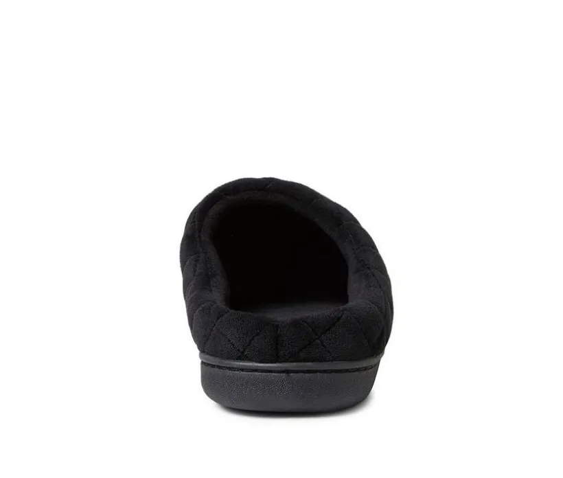 Dearfoams Darcy Velour Clog with Quilt Cuff Slippers