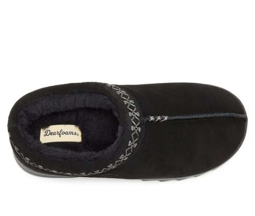 Dearfoams Doreen Suede Clog Slippers