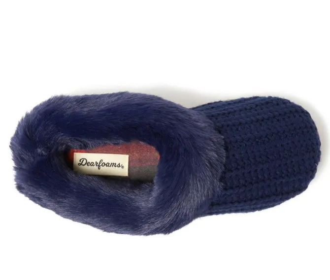 Dearfoams Hannah Festive Knit Clog Slippers