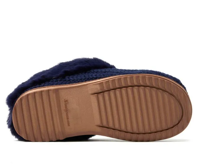 Dearfoams Hannah Festive Knit Clog Slippers
