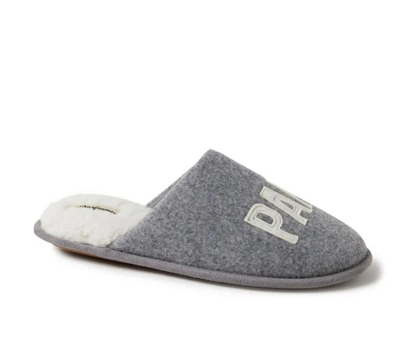 Dearfoams Men's Papa Bear Teddy Scuff Slippers