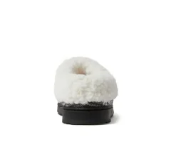 Dearfoams Nyla Felted & Plaid Moc Toe Clog Slippers