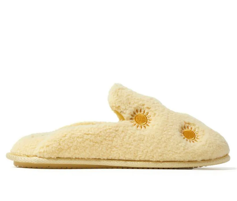 Dearfoams Teddy Heart Scuff Slippers