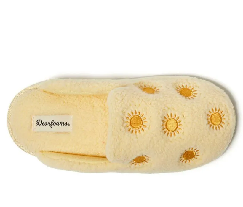 Dearfoams Teddy Heart Scuff Slippers