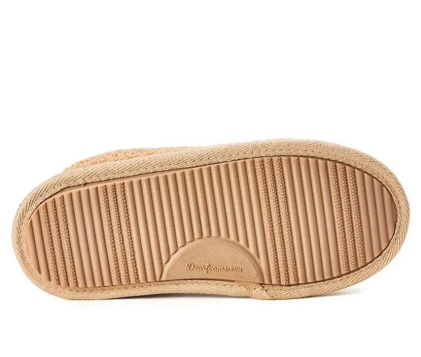Dearfoams Teddy Heart Scuff Slippers